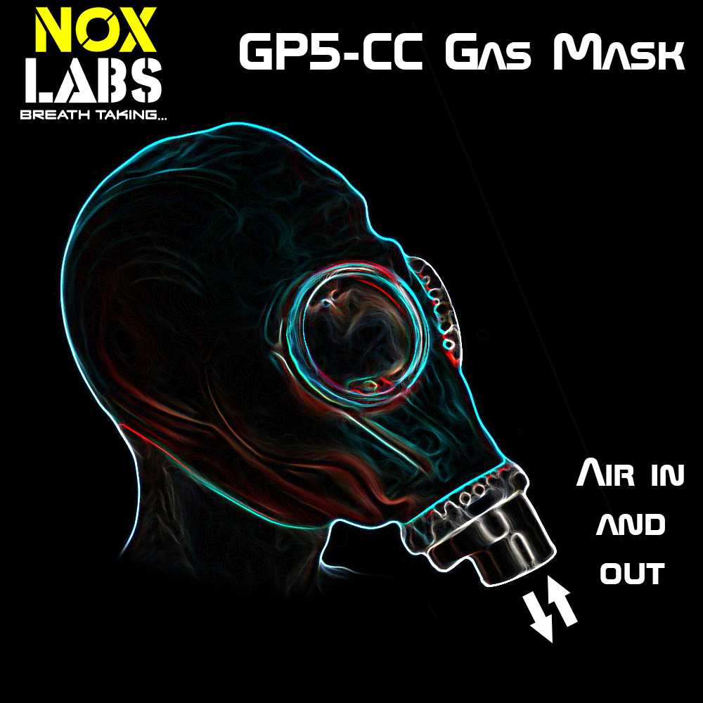 GP5-CC Gas Mask - Converted for Rebreathing - Black