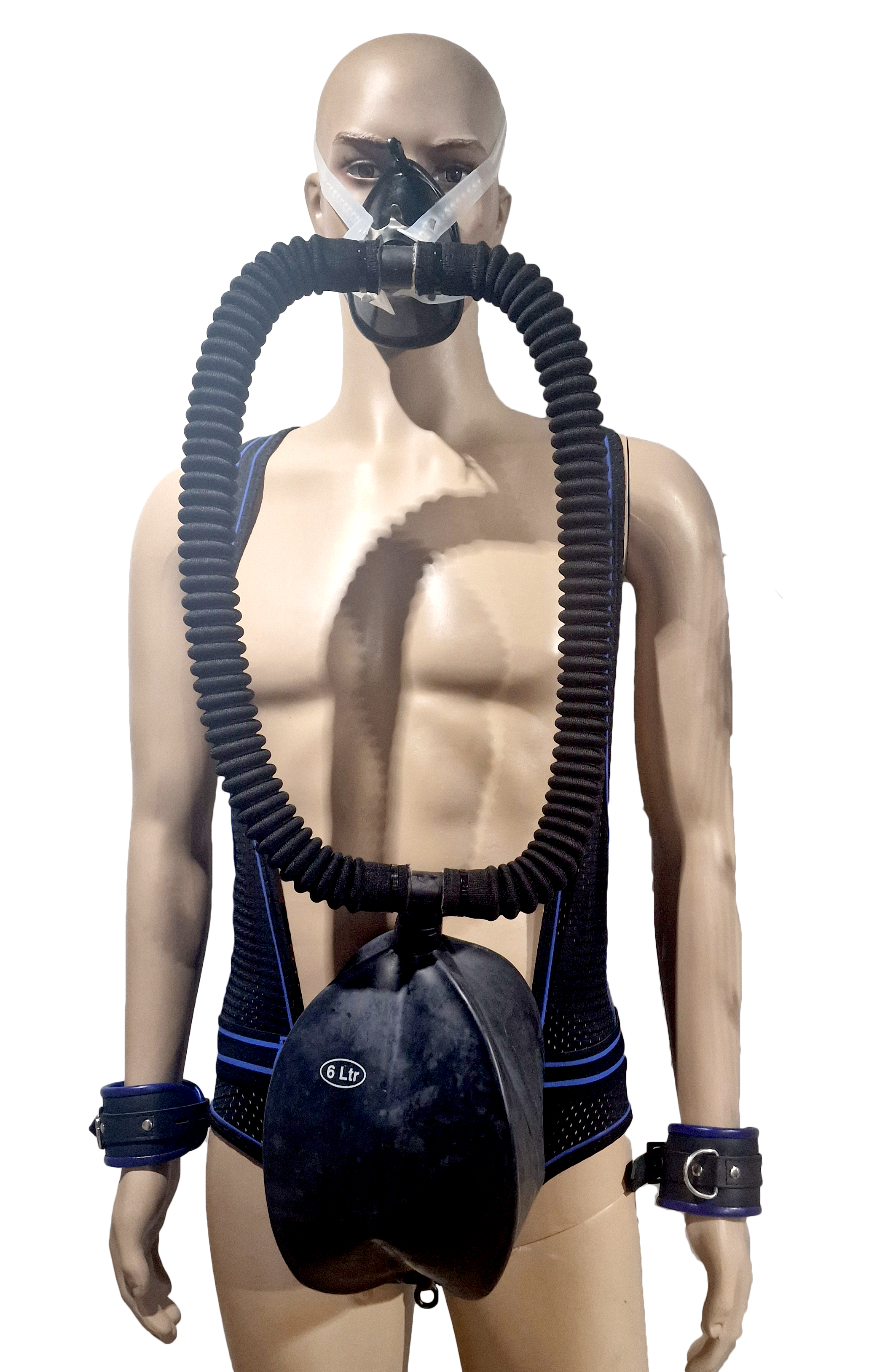 Anaesthetic Mask with Double Hose Loop and 6L Rebreather Bag – Popperhead