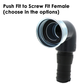 Right Angled Gas Mask to Anaesthetic Mask Connector (Screw Fit to Push Fit)