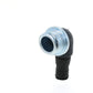 Right Angled Gas Mask to Anaesthetic Mask Connector (Screw Fit to Push Fit)
